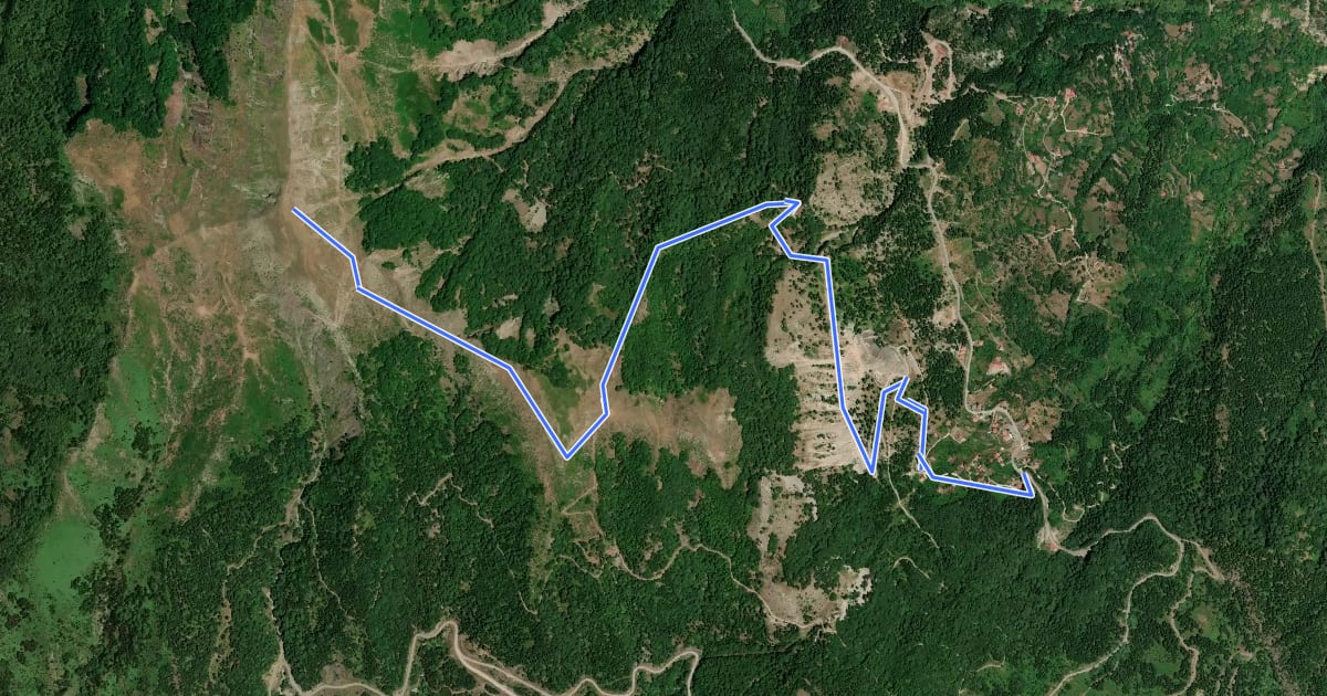 Маршрут Stournareika Karadziouni Trail на спутниковом снимке