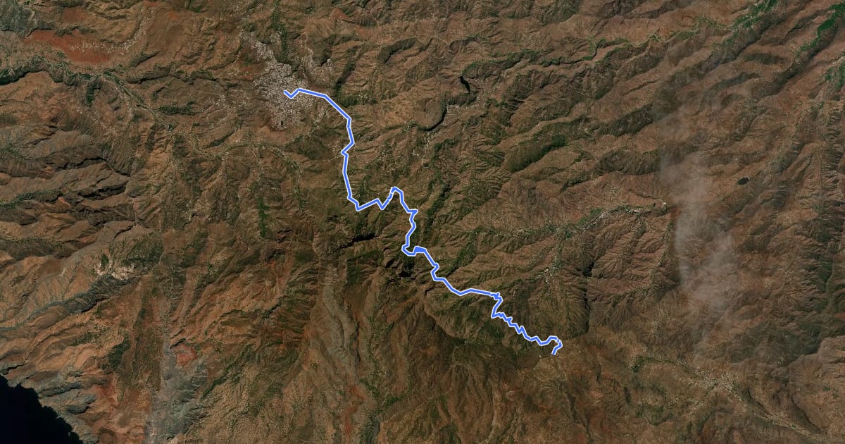 Маршрут STP2 Santiago Trails на спутниковом снимке