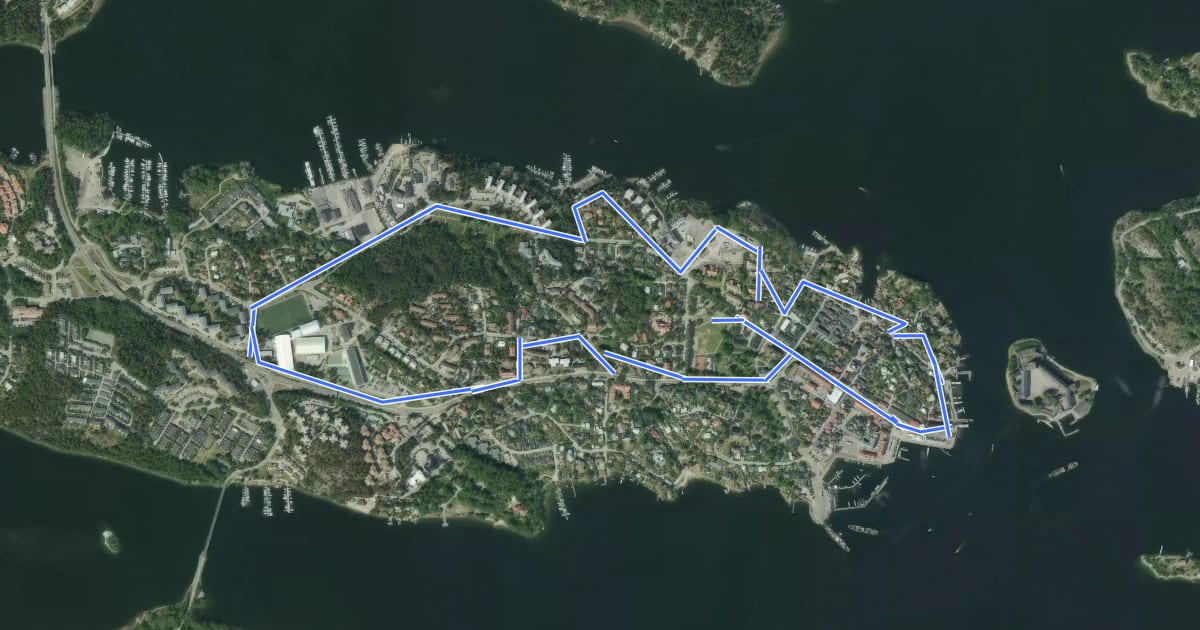 Маршрут Strömmingsrundan 5km на спутниковом снимке