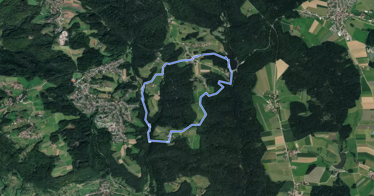 Маршрут Strümpfelbach Rundweg на спутниковом снимке