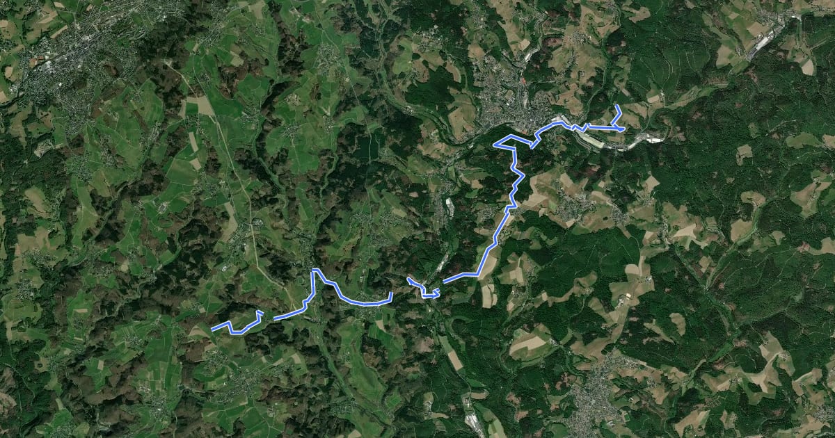 Маршрут Straße der Arbeit [Morsbach] на спутниковом снимке
