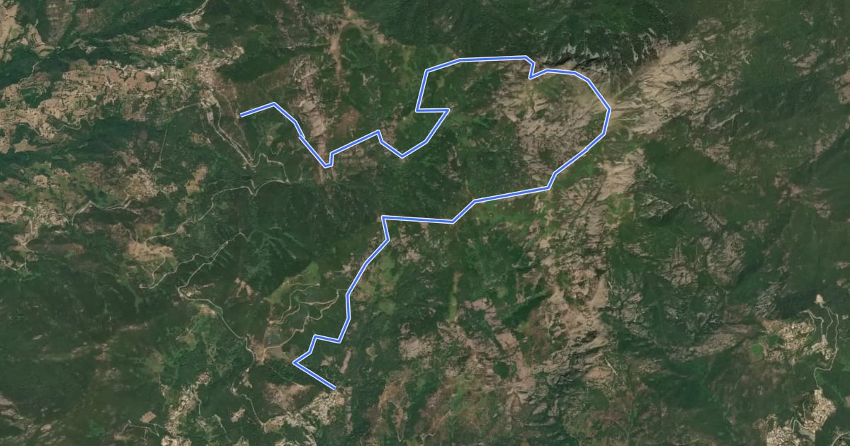 Маршрут Strada Antica Da u Cèlavu à a Cinarca на спутниковом снимке