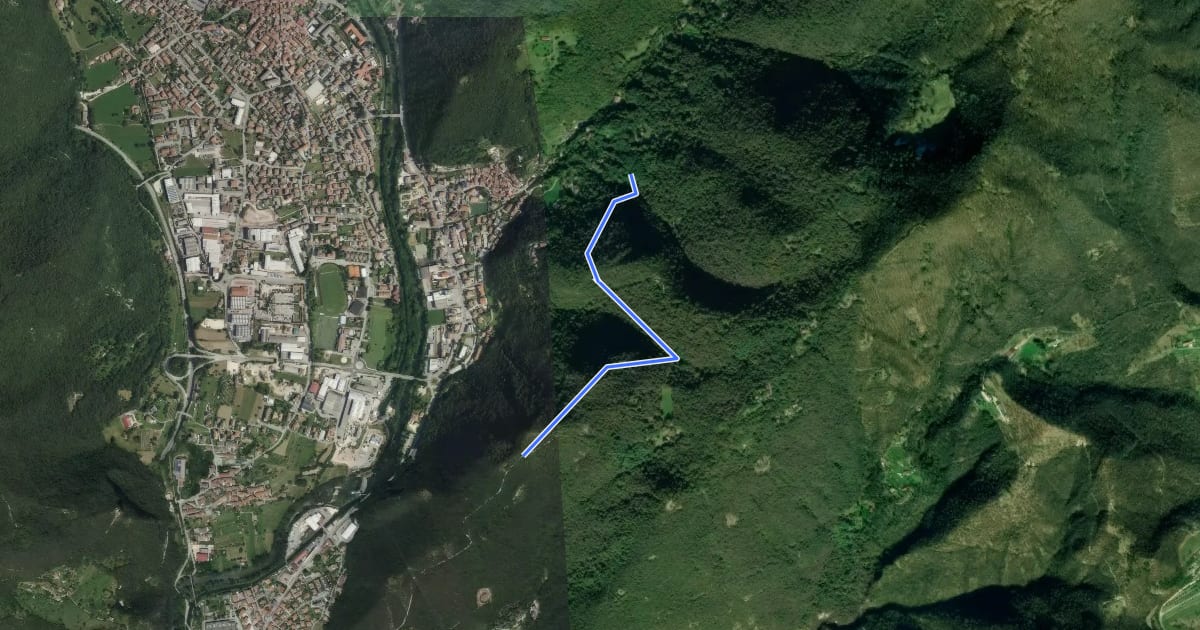 Маршрут Strada Comunale del Pizzocolo на спутниковом снимке