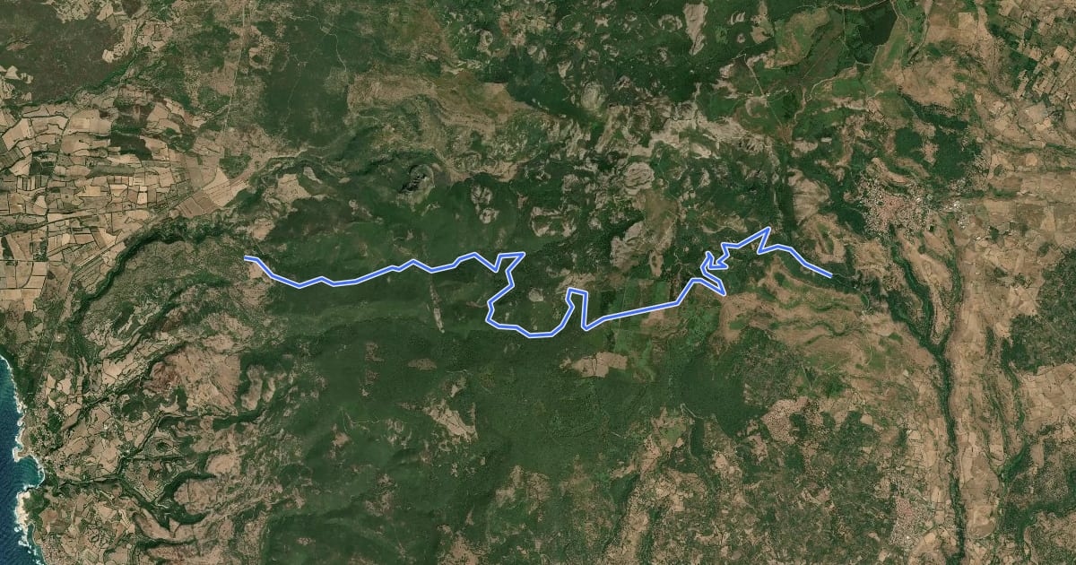Маршрут Strada Comunità Montana на спутниковом снимке