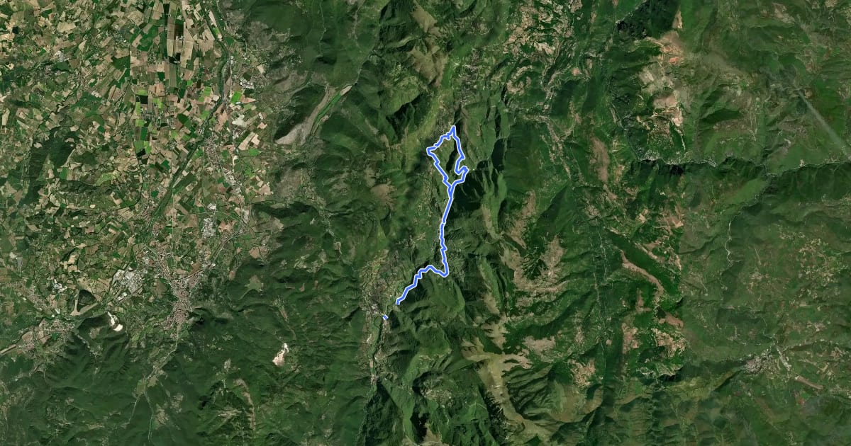 Маршрут Strada degli Eremiti на спутниковом снимке