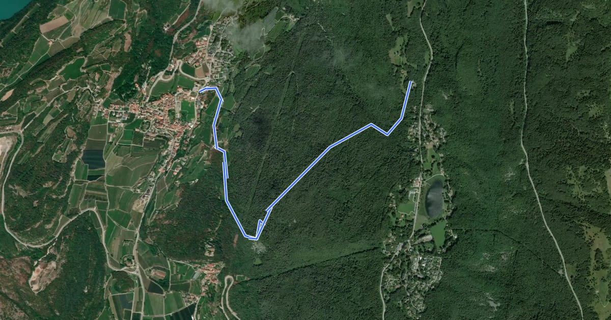Маршрут Strada dei Brozi на спутниковом снимке