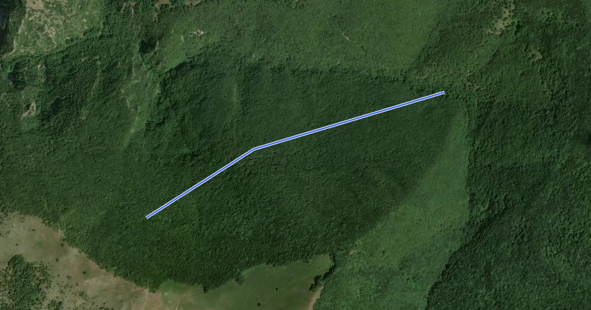 Маршрут Strada dei Nacchi на спутниковом снимке