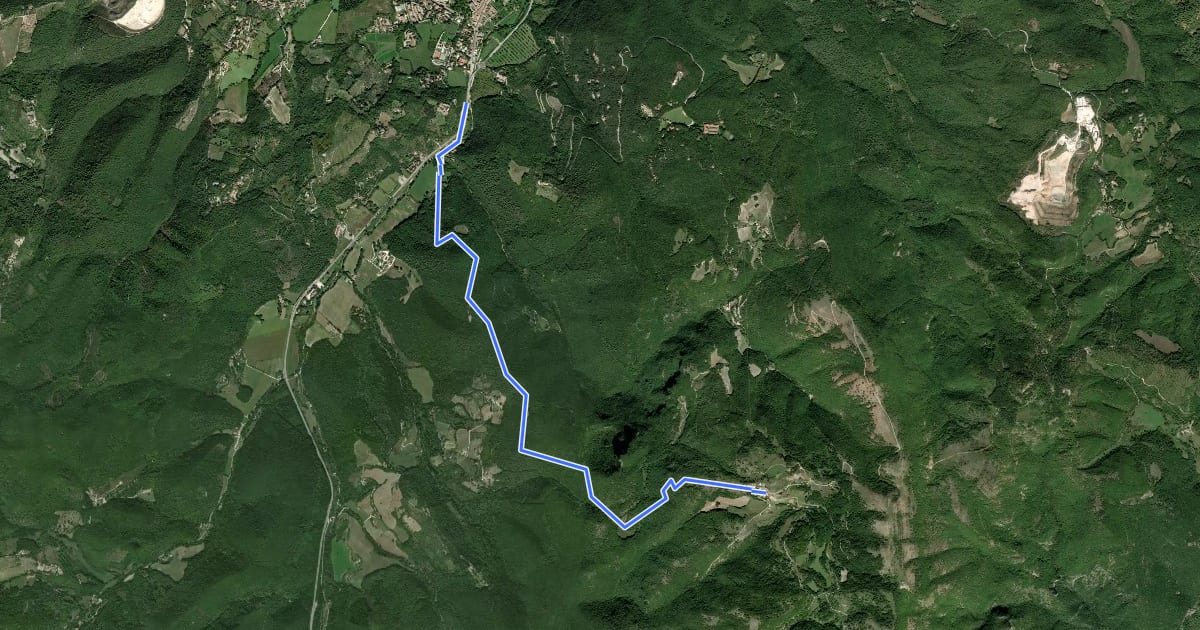 Маршрут Strada dei Patricani на спутниковом снимке