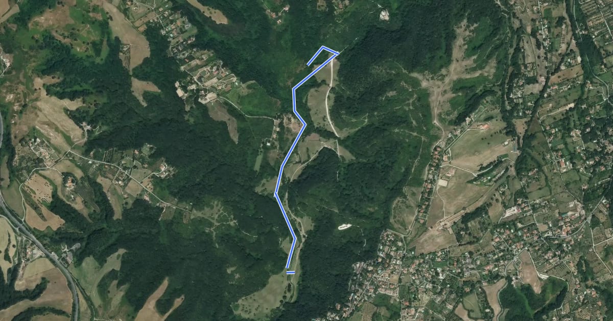 Маршрут Strada del Sorbo- Collina ARSIAL на спутниковом снимке