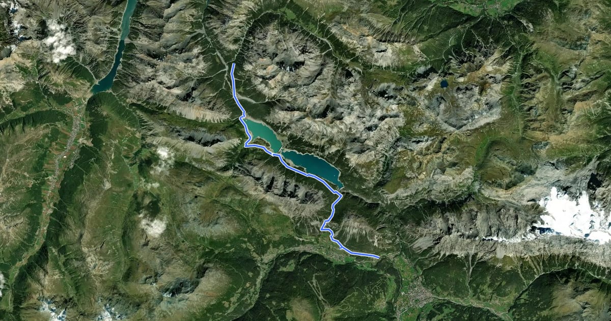 Маршрут Strada del vino e del sale на спутниковом снимке