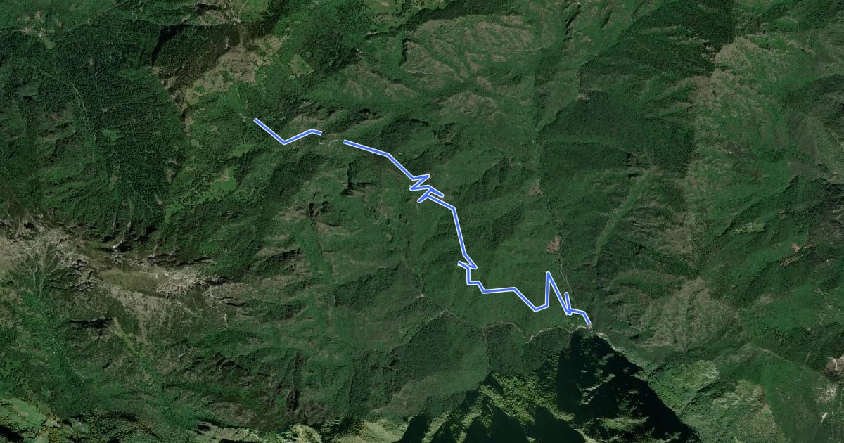 Маршрут Strada della Costa Monte di Mezzo на спутниковом снимке