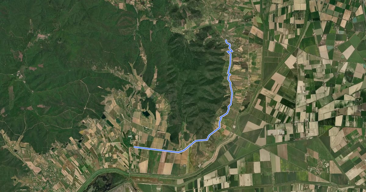 Маршрут Strada di Macchiascandona на спутниковом снимке