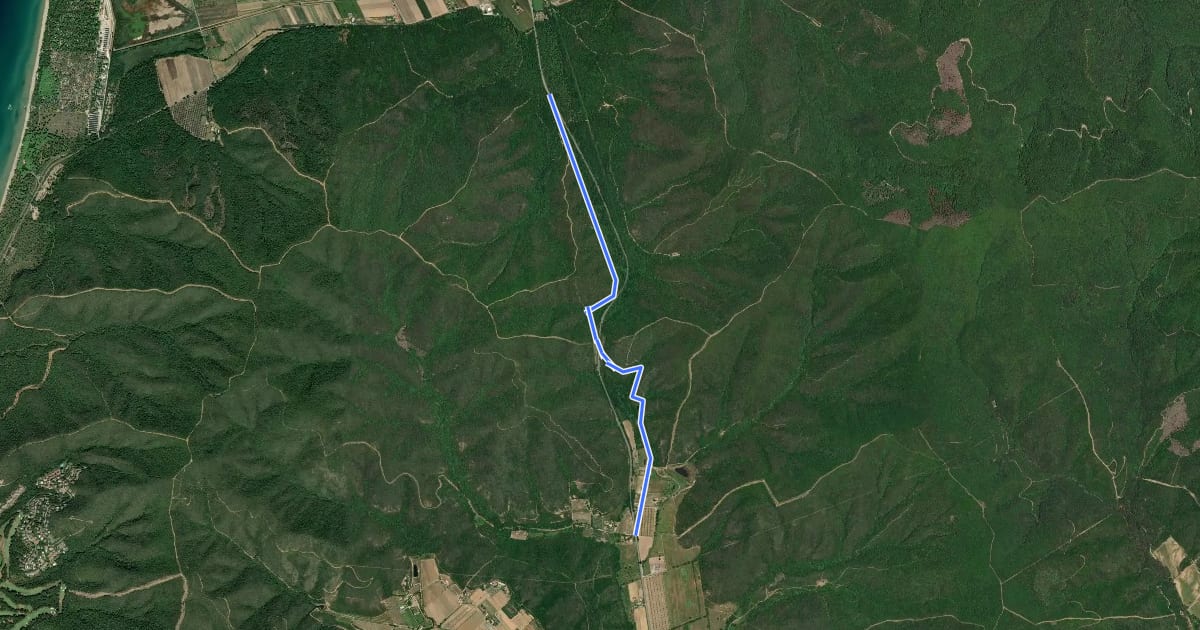 Маршрут Strada di Punta Ala на спутниковом снимке