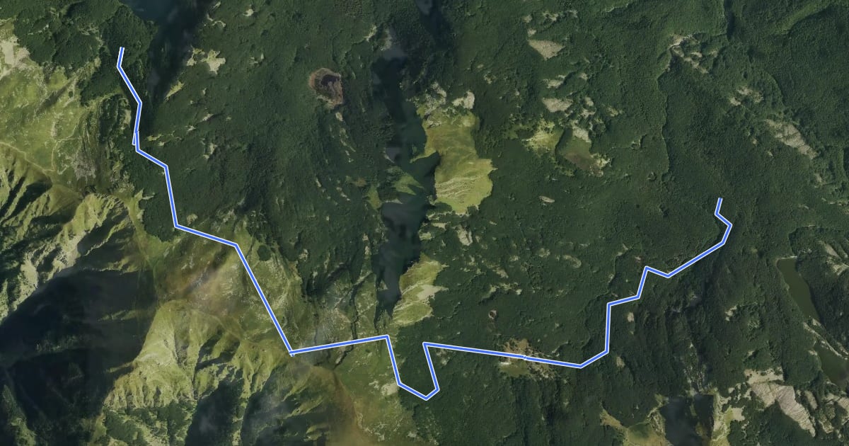 Маршрут Strada Lagoni-Capanne di Badignana-Passo delle Guadine-Pineta Lago Santo на спутниковом снимке