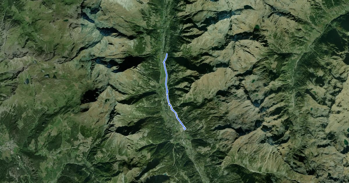 Маршрут Strada Lombarda на спутниковом снимке