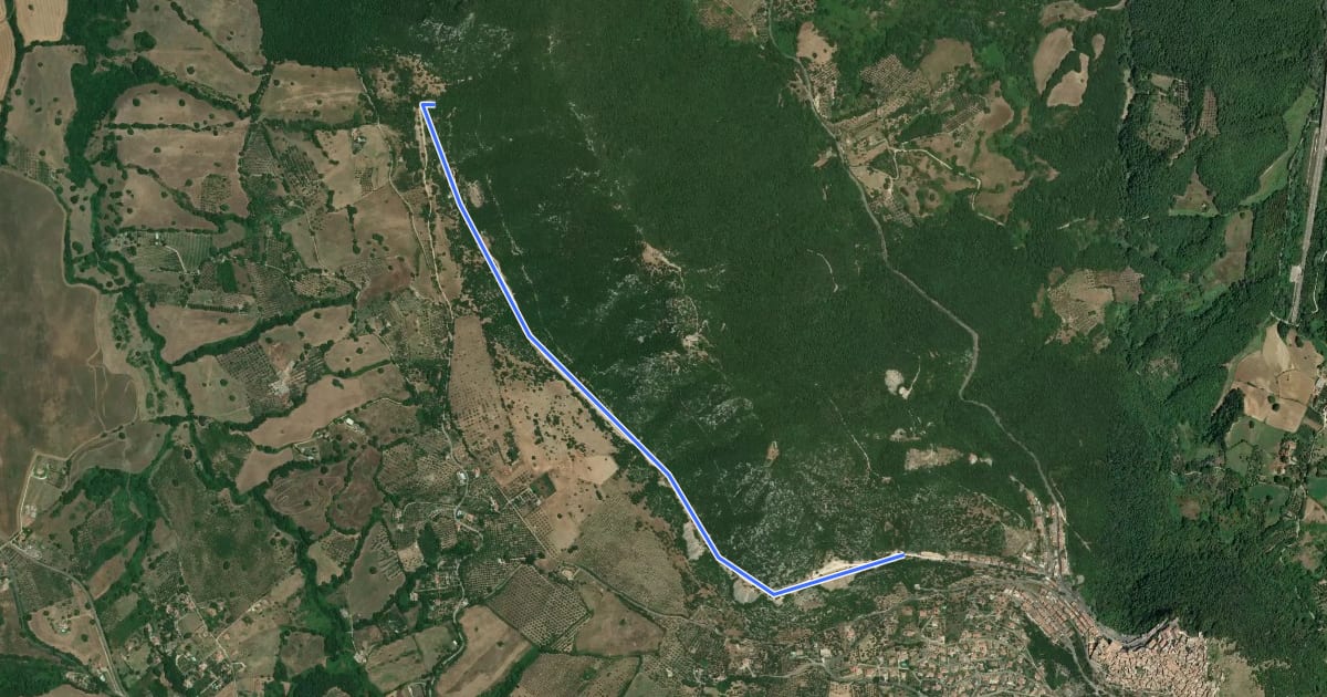 Маршрут Strada Militare на спутниковом снимке