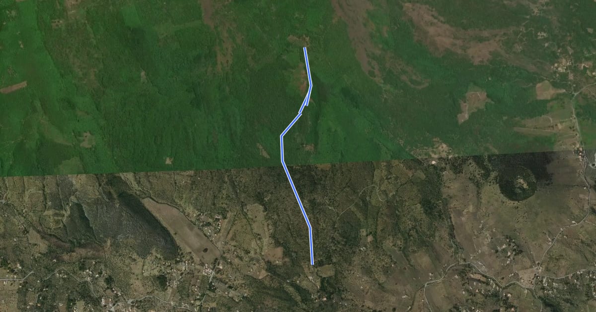 Маршрут Strada Sciddichenti на спутниковом снимке