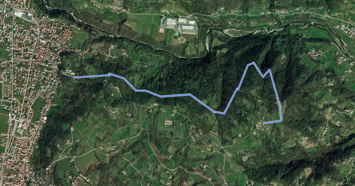 Маршрут Strada Vicinale della Fonda на спутниковом снимке