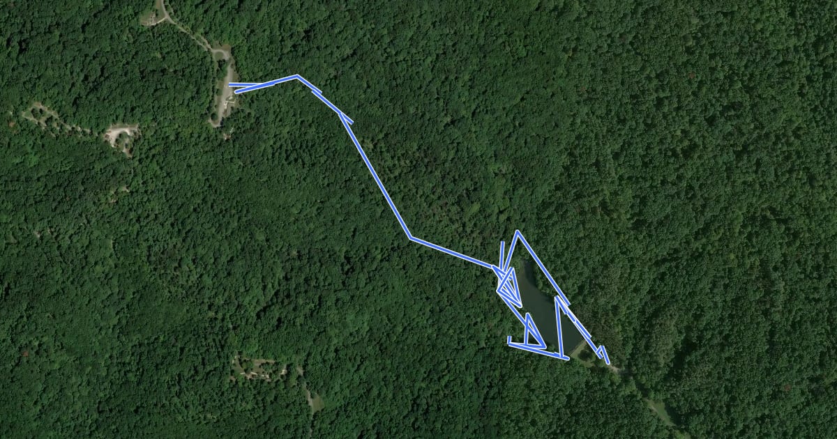 Маршрут Strahl Lake Trail на спутниковом снимке