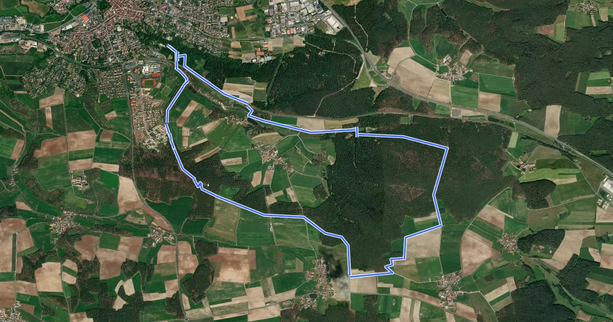 Маршрут Strahlbach-Tour на спутниковом снимке