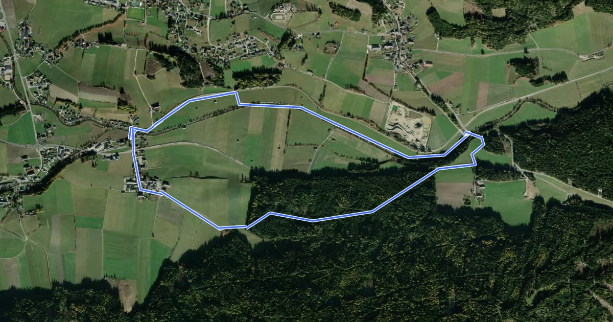 Маршрут Stranachrundweg на спутниковом снимке