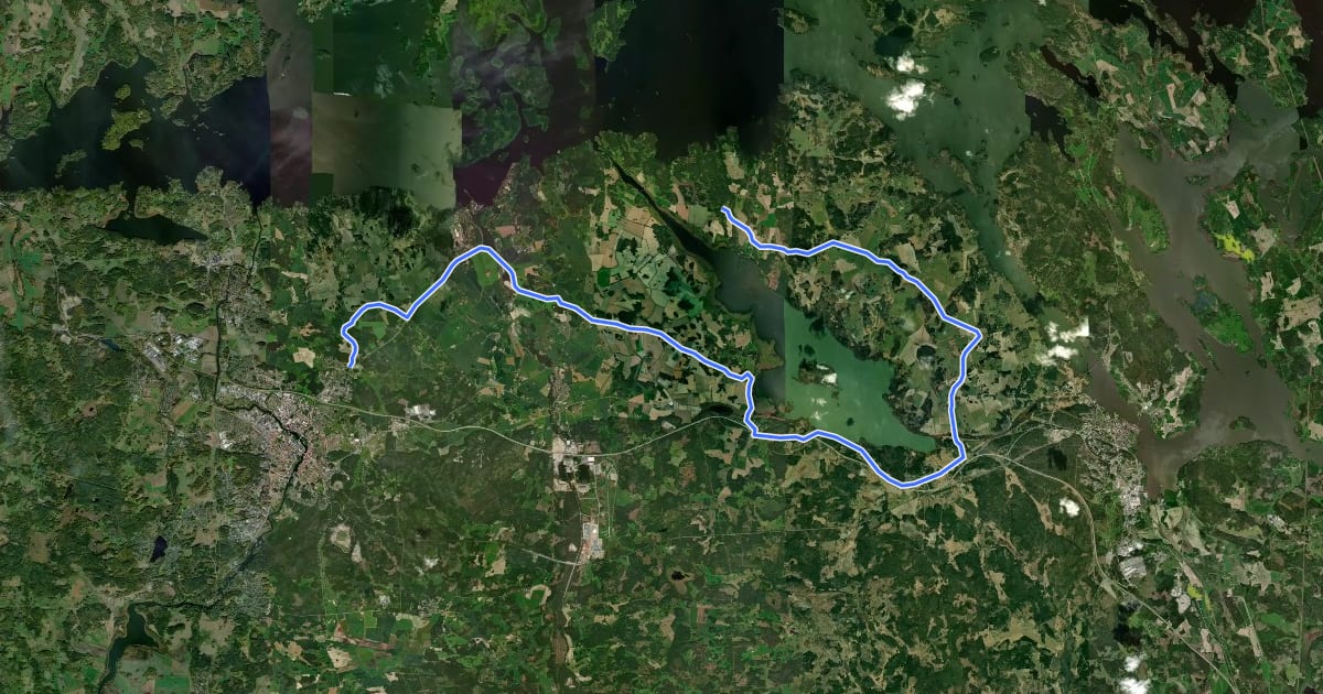 Маршрут Strandleden на спутниковом снимке