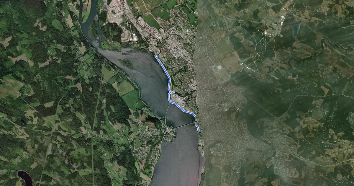 Маршрут Strandpromenaden на спутниковом снимке