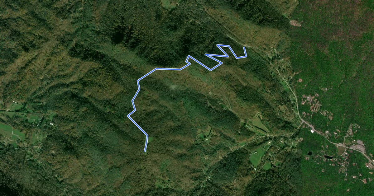 Маршрут Strawberry Gap Trail на спутниковом снимке