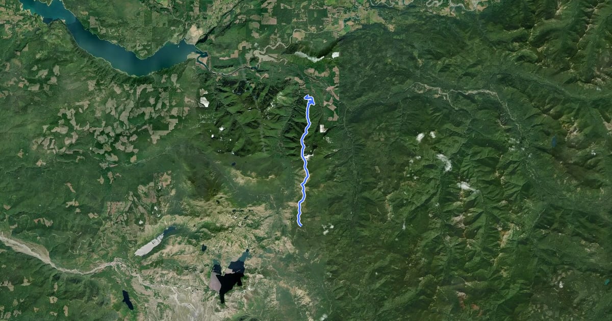 Маршрут Strawberry Mountain Trail на спутниковом снимке