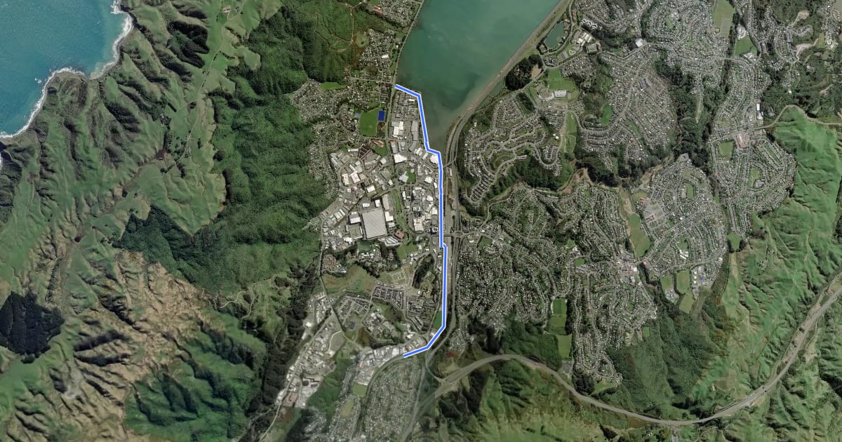 Маршрут Streamside Park Pathways на спутниковом снимке