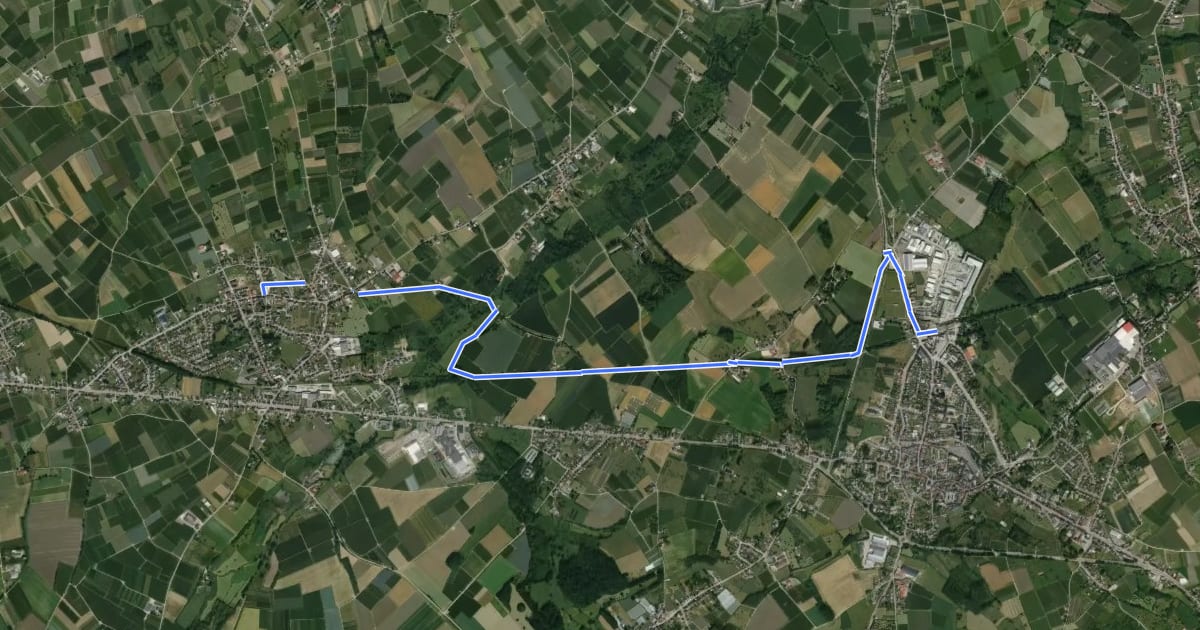Маршрут Streek-GR Haspengouw 23-24 на спутниковом снимке