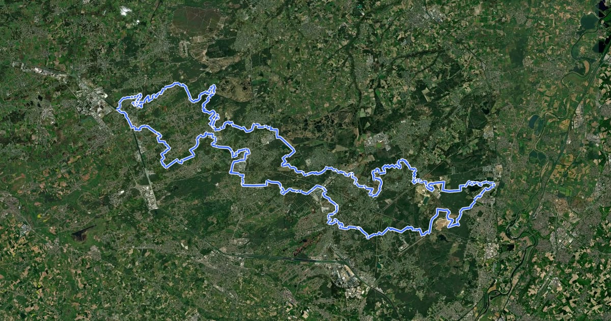 Маршрут Streek-GR Limburgse Mijnen Hoofdtraject на спутниковом снимке