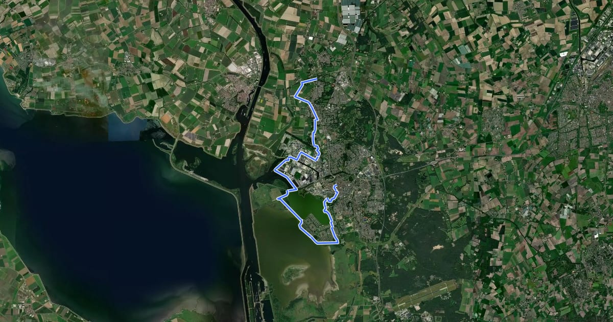 Маршрут Streekpad De Brabantse Wal - 1 на спутниковом снимке
