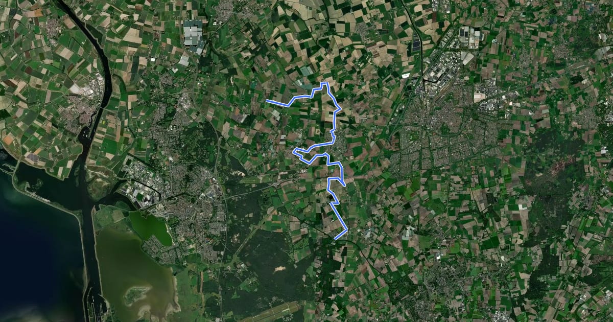 Маршрут Streekpad De Brabantse Wal - 3 на спутниковом снимке
