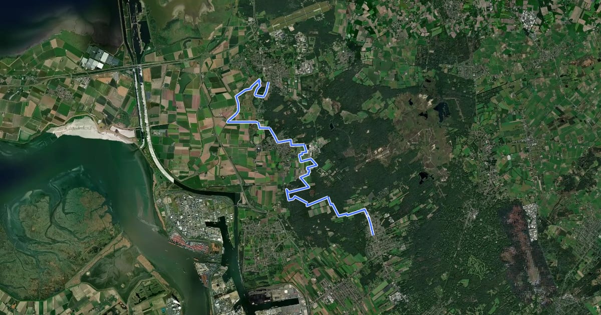 Маршрут Streekpad De Brabantse Wal - 5 на спутниковом снимке