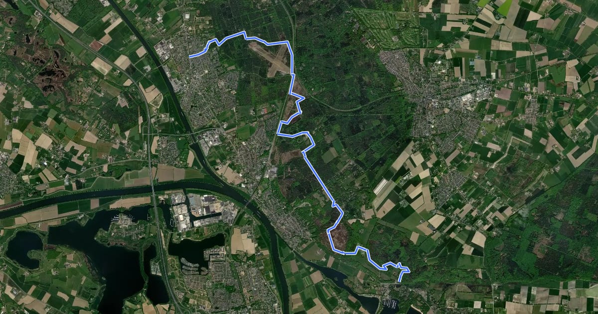 Маршрут Streekpad Rijk van Nijmegen - 05 на спутниковом снимке