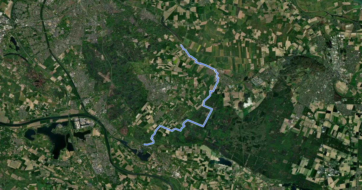 Маршрут Streekpad Rijk van Nijmegen - 06 на спутниковом снимке