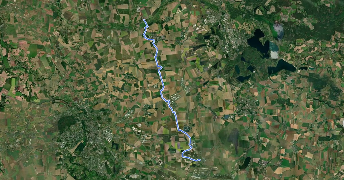 Маршрут Strengbach Radweg на спутниковом снимке