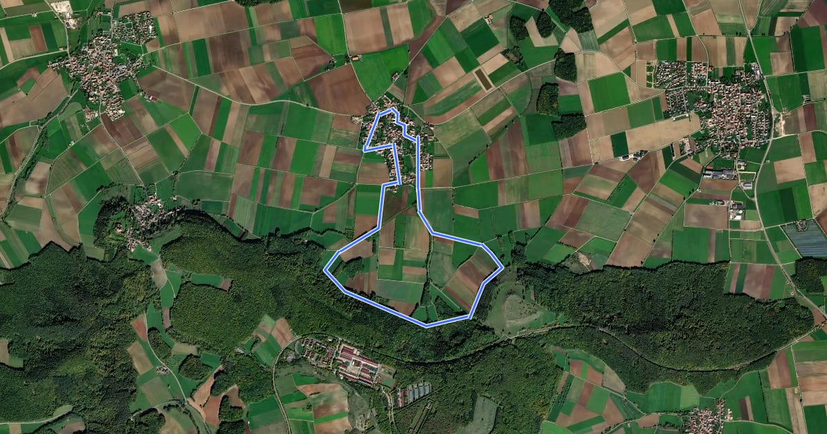 Маршрут Streuobst-Erlebnis-Landschaft Sammenheim на спутниковом снимке