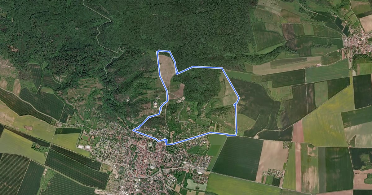 Маршрут Streuobstweg на спутниковом снимке