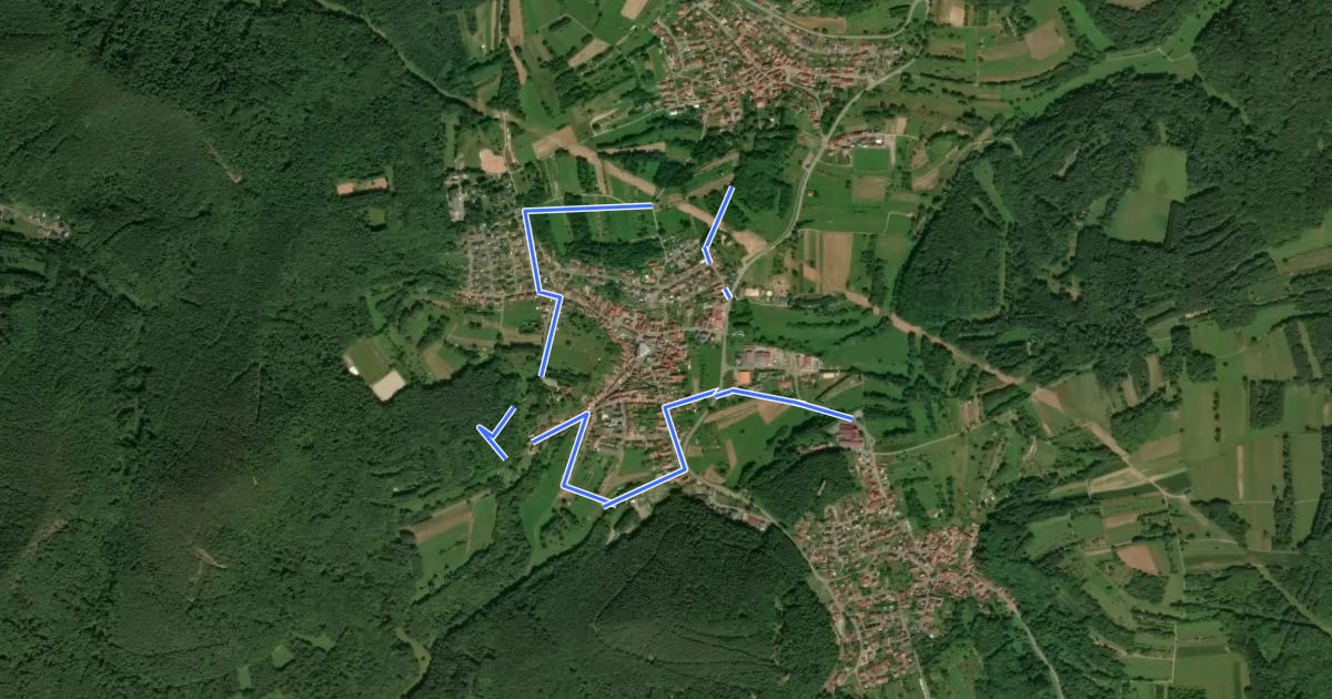 Маршрут Streuobstweg Gossersweiler-Stein на спутниковом снимке