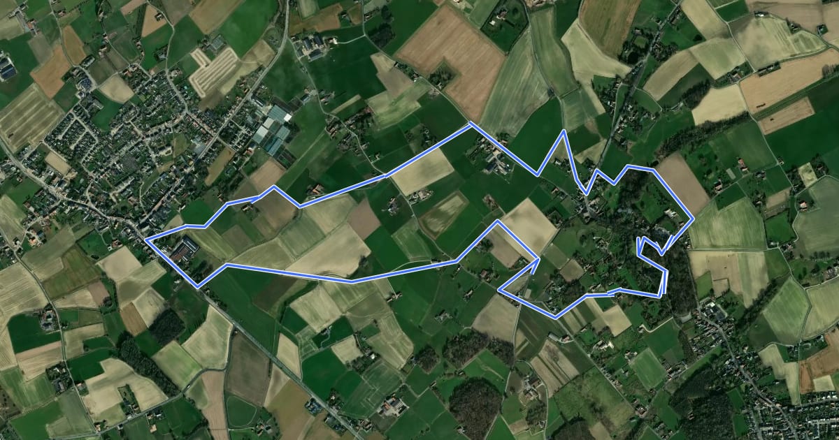 Маршрут Streuvelswandelroute на спутниковом снимке