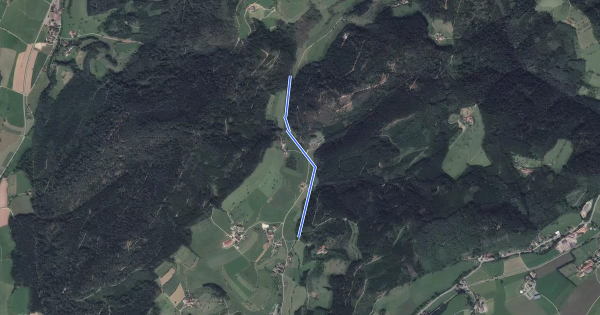 Маршрут Strietparkplatz - Wassertretstelle Hinterhambach на спутниковом снимке