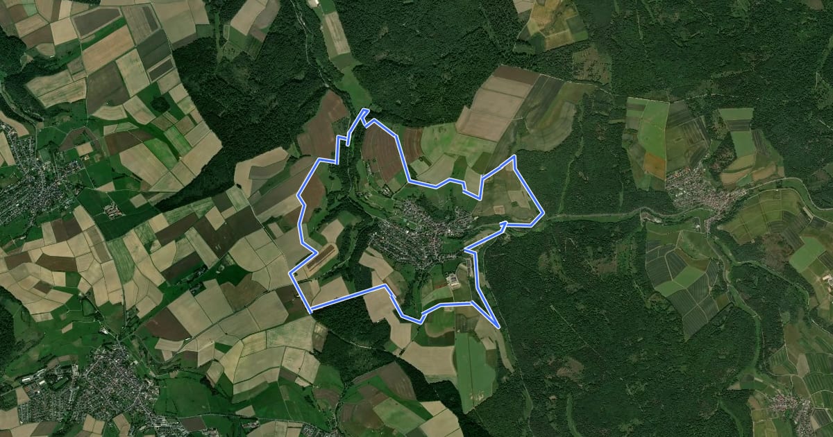 Маршрут Strinzer Drachenrunde на спутниковом снимке