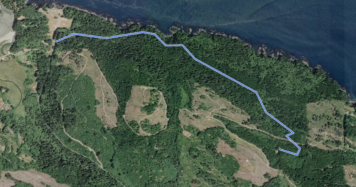 Маршрут Striped Peak Trail на спутниковом снимке