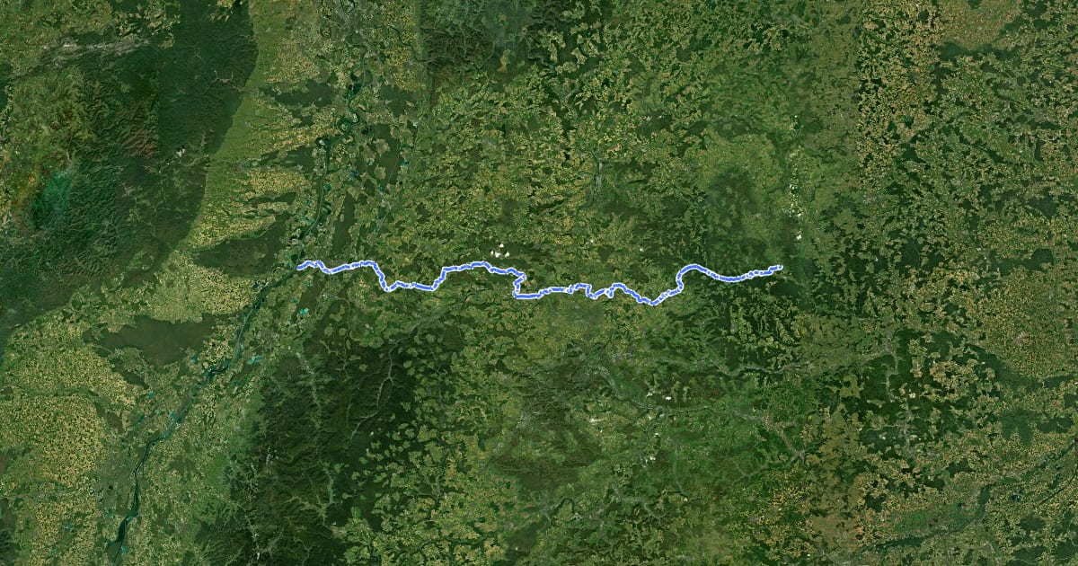 Маршрут Stromberg-Murrtal-Radweg на спутниковом снимке