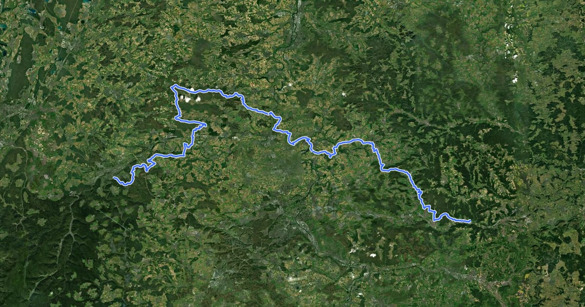 Маршрут Stromberg-Schwäbischer-Wald-Weg на спутниковом снимке