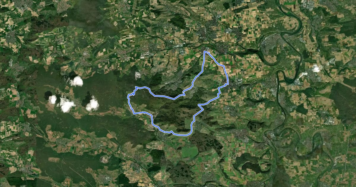 Маршрут Stromberg-Tour - 3B8 - на спутниковом снимке