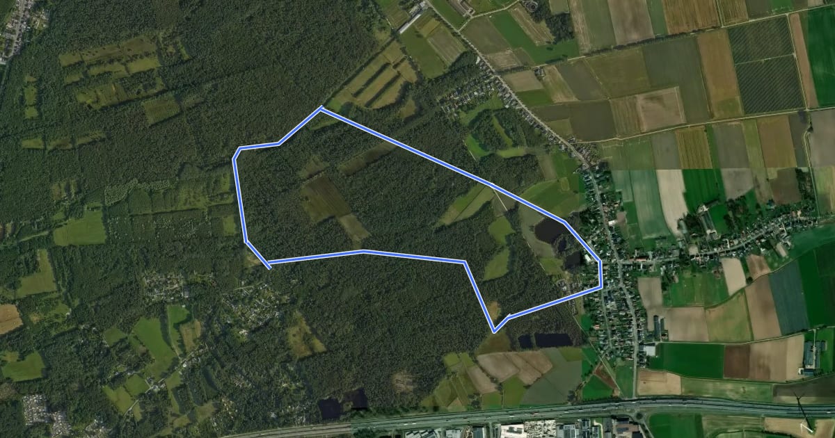 Маршрут Stropersbosroute - Lus 2 на спутниковом снимке