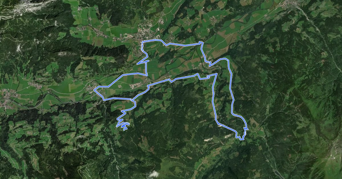 Маршрут Strubschlucht Runde на спутниковом снимке